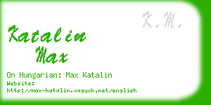 katalin max business card